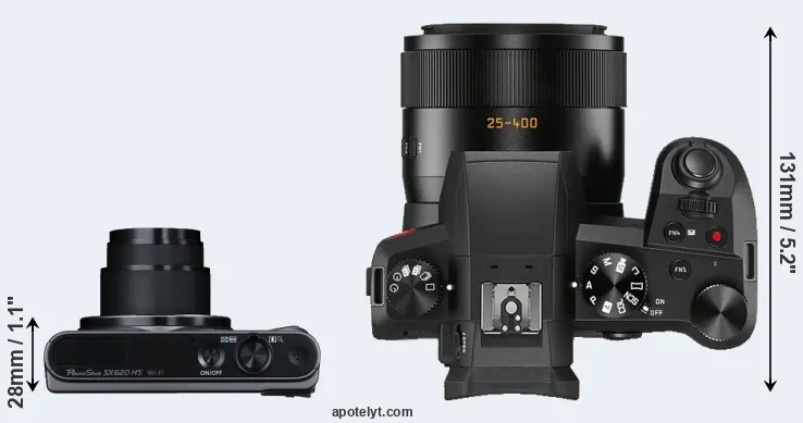 Compare SX620 versus V-LUX 5 top