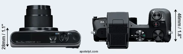 Compare SX620 versus V2 top