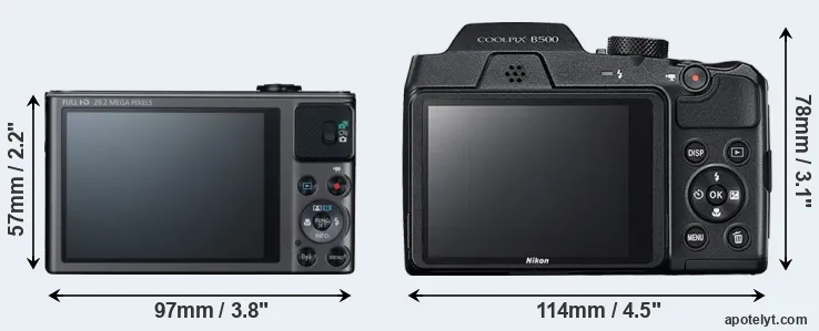 Comparison SX620 or B500 rear