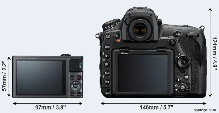 Comparison SX620 or D850 rear