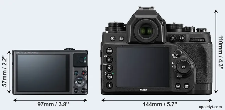Comparison SX620 or Df rear