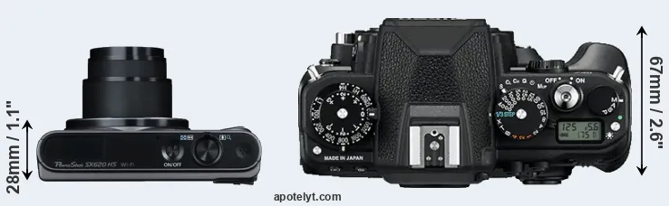 Compare SX620 versus Df top