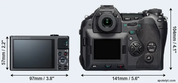 Comparison SX620 or E-1 rear