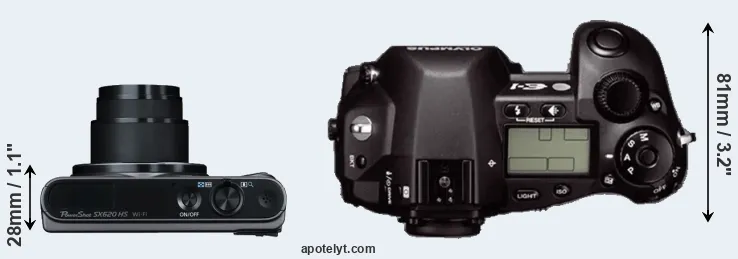 Compare SX620 versus E-1 top