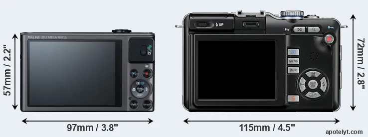 Comparison SX620 or E-PL1 rear