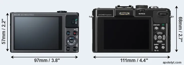 Comparison SX620 or LX7 rear