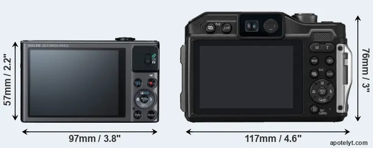 Comparison SX620 or TS7 rear