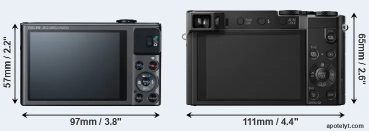 Comparison SX620 or ZS100 rear