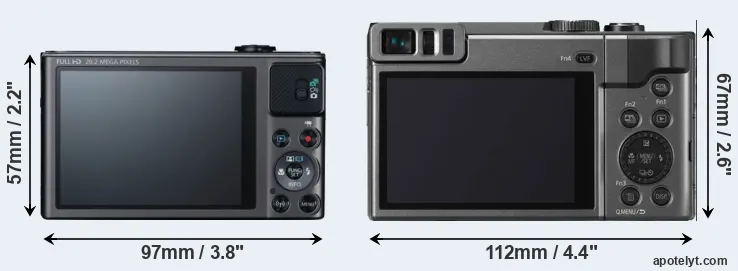 Comparison SX620 or ZS70 rear