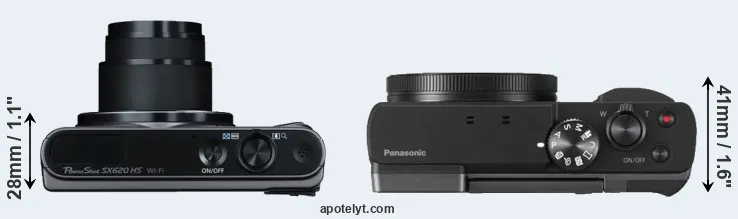 Compare SX620 versus ZS70 top