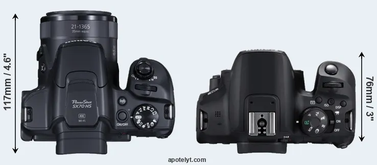 Compare SX70 versus T8i top