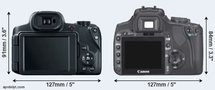 Comparison SX70 or XTi rear