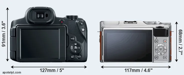 Comparison SX70 or X-A5 rear