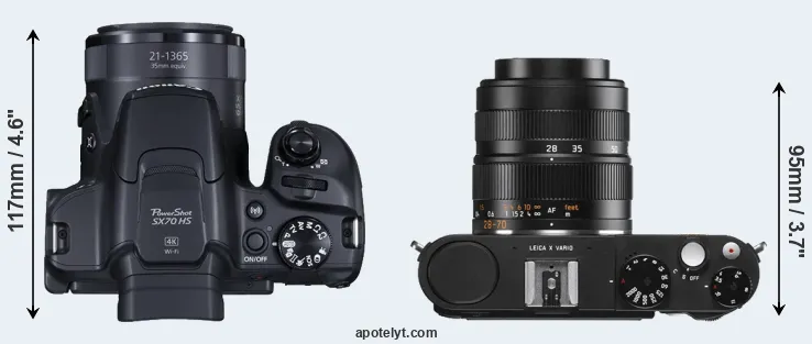 Compare SX70 versus X Vario top
