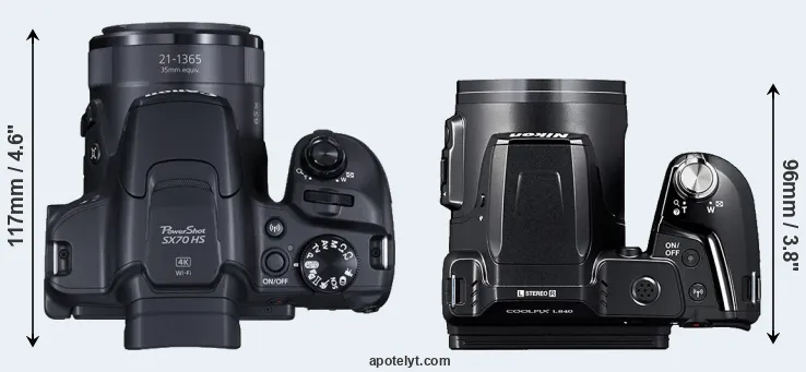 Compare SX70 versus L840 top