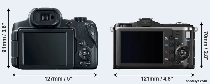 Comparison SX70 or E-P2 rear