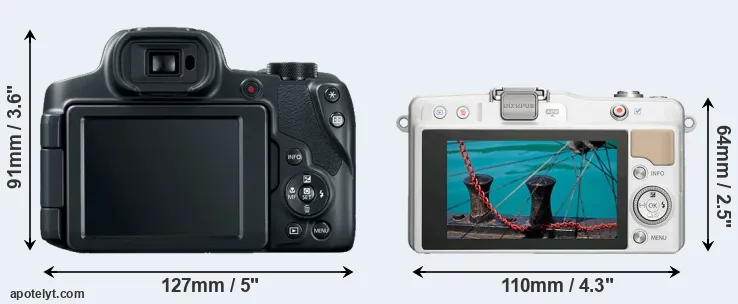 Comparison SX70 or E-PM2 rear