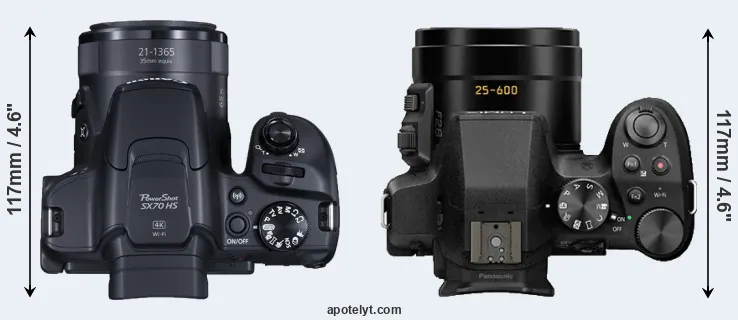Compare SX70 versus FZ330 top