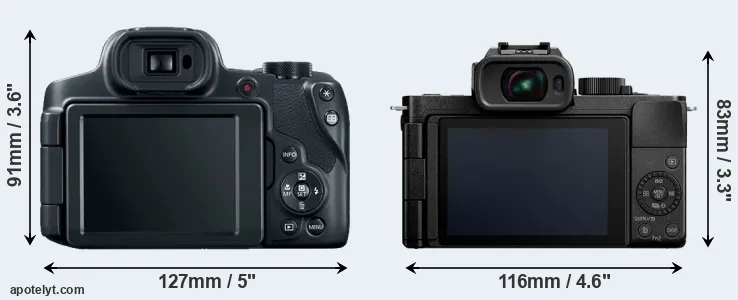 Comparison SX70 or G110 rear