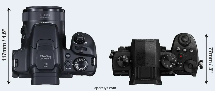 Compare SX70 versus G90 top