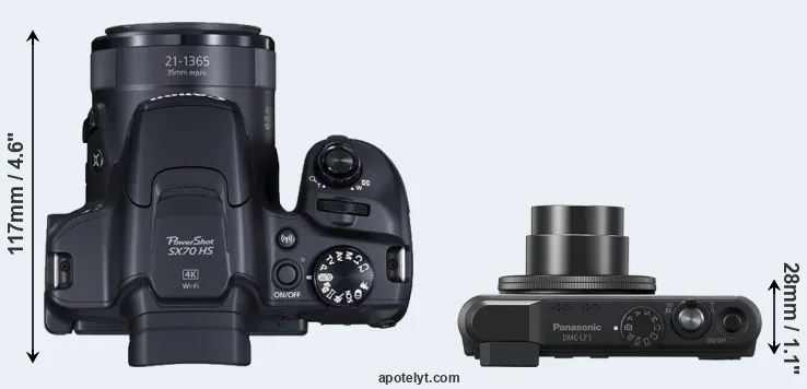 Compare SX70 versus LF1 top