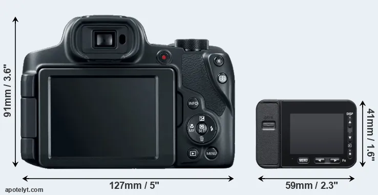 Comparison SX70 or RX0 II rear