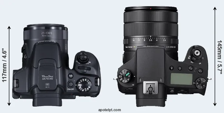 Compare SX70 versus RX10 IV top