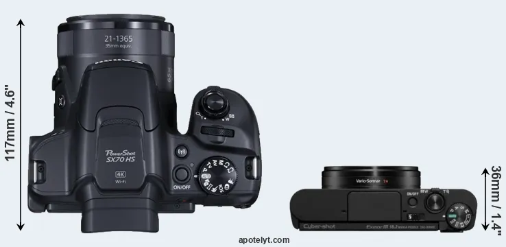 Compare SX70 versus WX800 top