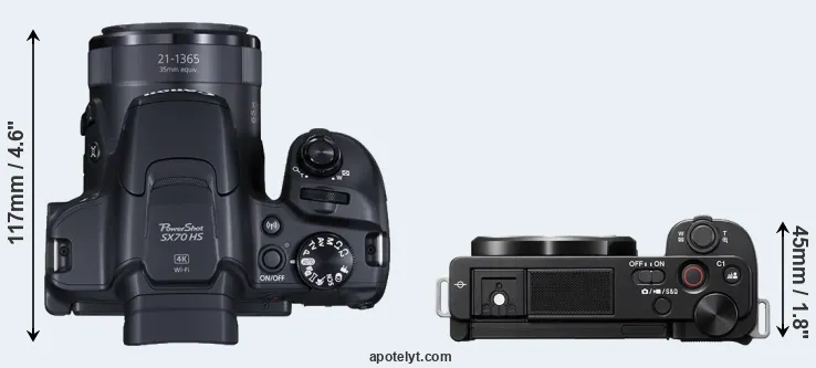 Compare SX70 versus ZV-E10 top