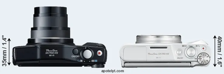 Compare SX700 versus SX730 top