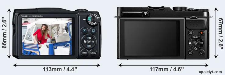 Comparison SX700 or X-A1 rear