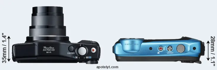 Compare SX700 versus XP140 top