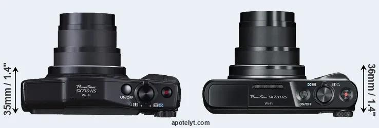 Compare SX710 versus SX720 top