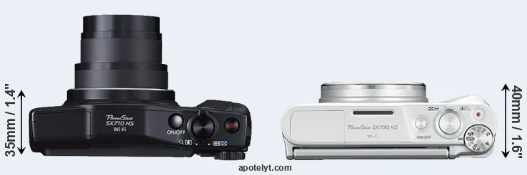 Compare SX710 versus SX730 top