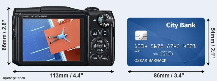 SX710 and credit card rear side