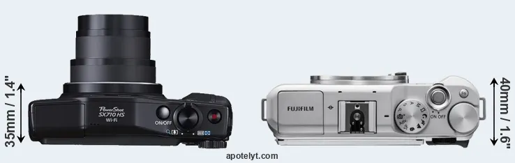 Compare SX710 versus X-A5 top