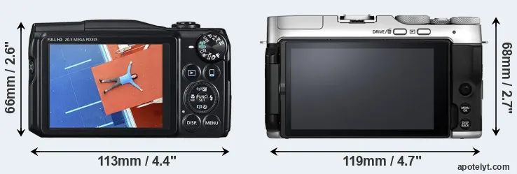 Comparison SX710 or X-A7 rear