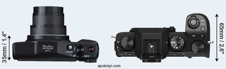 Compare SX710 versus X-S10 top