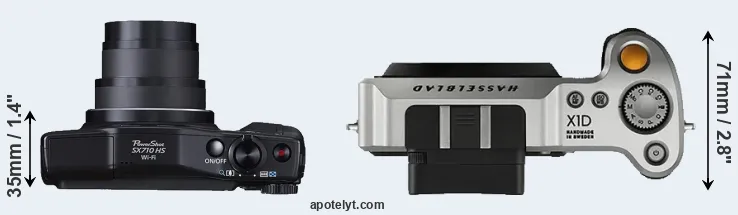 Compare SX710 versus X1D top