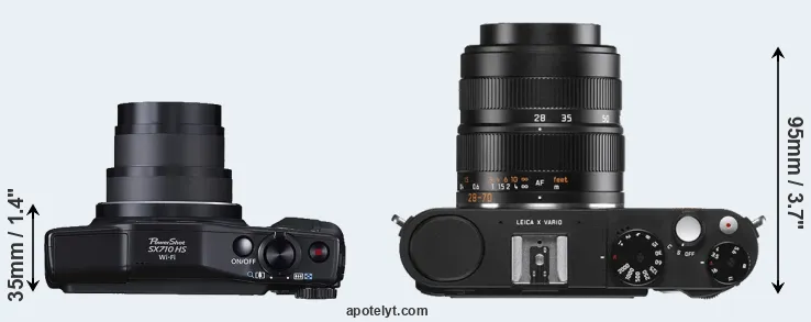 Compare SX710 versus X Vario top
