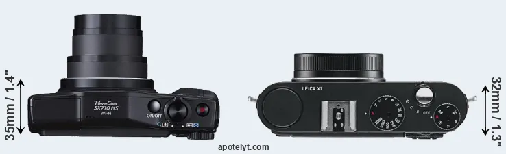 Compare SX710 versus X1 top