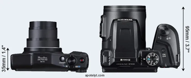 Compare SX710 versus B500 top