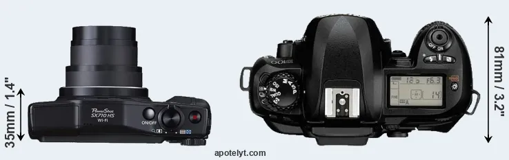 Compare SX710 versus D100 top