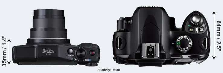 Compare SX710 versus D40 top
