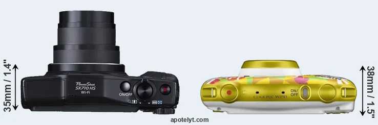 Compare SX710 versus W150 top