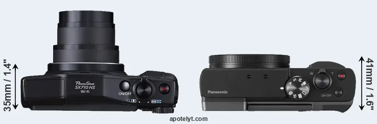 Compare SX710 versus ZS70 top