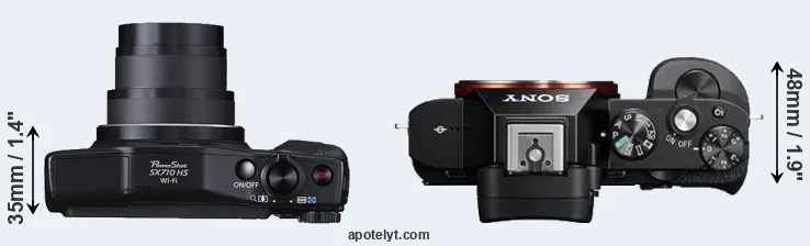 Compare SX710 versus A7 top