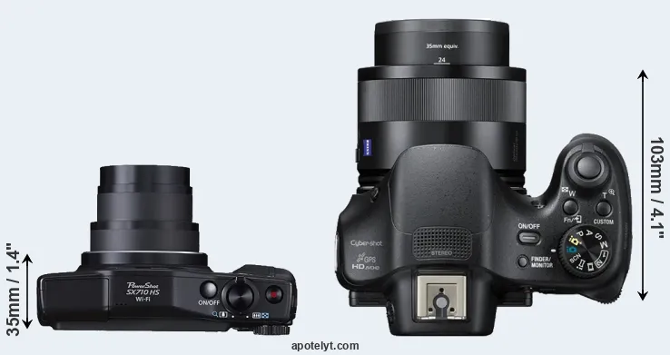 Compare SX710 versus HX400V top