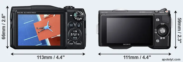 Comparison SX710 or NEX-5N rear