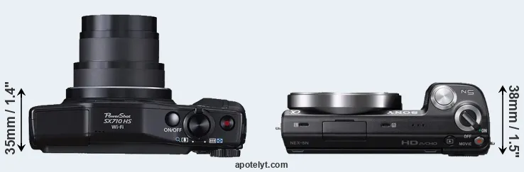 Compare SX710 versus NEX-5N top